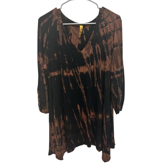 EUC Y2K Gothy Earthy Whimsigoth Pure Intent Tie Dye Asymmetrical Dress Size S - Picture 1 of 6